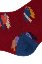 Calze in misto cotone stretch ricamato -  | Wise