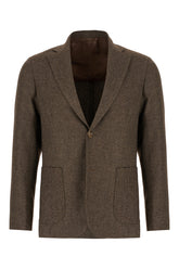 Melange grey wool blazer -  | Wise