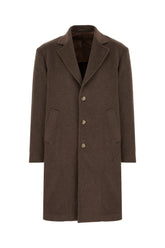 Dark brown cashmere coat -  | Wise