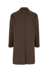 Dark brown cashmere coat -  | Wise