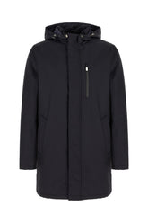 Midnight blue wool blend padded jacket -  | Wise
