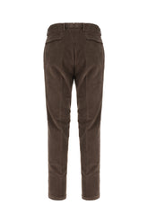 Brown stretch cotton pants -  | Wise