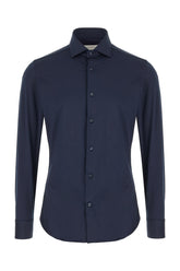 Camicia in nylon stretch blu navy -  | Wise