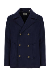 Midnight blue wool blend jacket -  | Wise