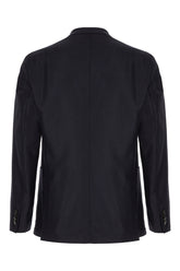 Giacca in misto lana blu notte -  | Wise