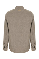 Camicia in lana stretch grigia -  | Wise