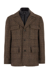 Embroidered wool blend padded jacket -  | Wise