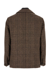Embroidered wool blend padded jacket -  | Wise