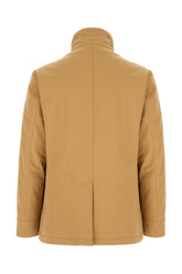 Beige stretch polyester down jacket -  | Wise