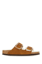 Camel shearling Arizona sandals -  | Wise
