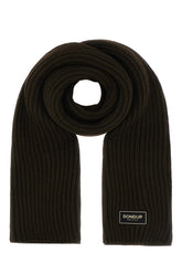 Dark brown wool and acrylic scarf -  | Wise