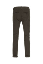 Dark green stretch cotton pants -  | Wise
