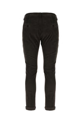 Dark brown stretch cotton pants -  | Wise