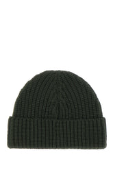 Dark green wool and acrylic beanie hat -  | Wise