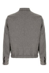 Grey stretch wool blend jacket -  | Wise