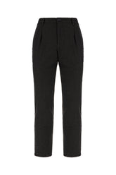 Embroidered stretch wool blend pants -  | Wise