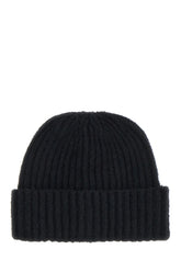 Black wool blend beanie hat -  | Wise