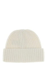 Ivory wool blend beanie hat -  | Wise