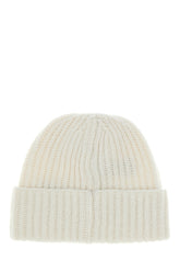 Ivory wool blend beanie hat -  | Wise
