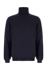 Midnight blue wool blend sweater -  | Wise