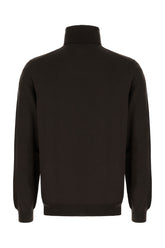 Dark brown wool blend sweater -  | Wise
