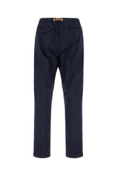 Midnight blue stretch cotton pants -  | Wise