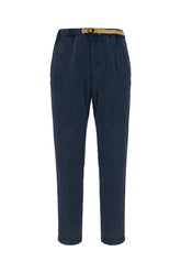 Navy blue stretch cotton pants -  | Wise