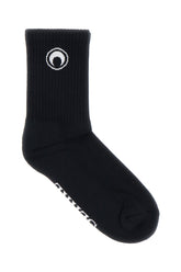 Black stretch cotton blend socks -  | Wise