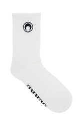 White stretch cotton blend socks -  | Wise