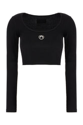 Top in cotone nero -  | Wise