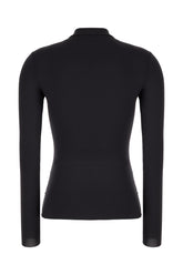 Black stretch nylon t-shirt -  | Wise