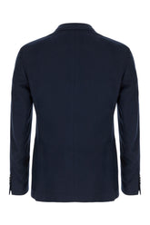 Navy blue cotton blazer -  | Wise