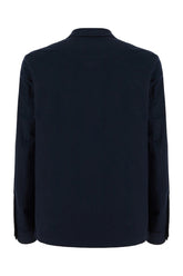 Midnight blue stretch cotton blazer -  | Wise