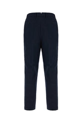Midnight blue stretch cotton pants -  | Wise