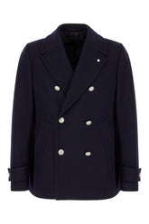 Cappotto in misto lana blu notte -  | Wise