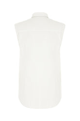 Stretch cotton blend sleeveless shirt -  | Wise