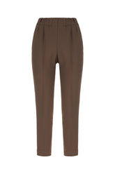 Brown acetate blend pants -  | Wise