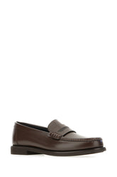 Dark brown leather loafers -  | Wise