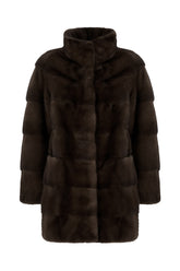 Chocolate mink fur coat -  | Wise