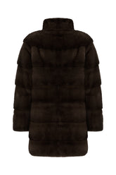 Chocolate mink fur coat -  | Wise