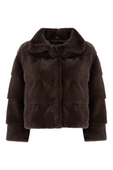 Dark brown mink fur coat -  | Wise