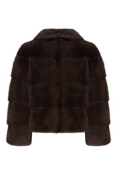 Dark brown mink fur coat -  | Wise