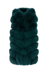 Pelliccia smanicata in volpe verde smeraldo -  | Wise