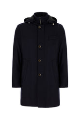 Piumino in misto lana blu notte -  | Wise