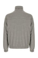 Grey stretch wool down jacket -  | Wise