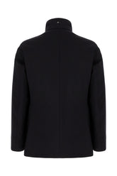Midnight blue stretch polyester down jacket -  | Wise