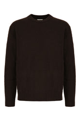 Dark brown wool blend sweater -  | Wise