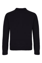 Midnight blue wool blend sweater -  | Wise