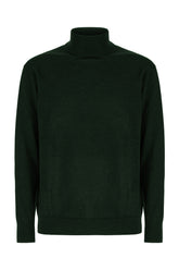 Bottle green wool sweater -  | Wise