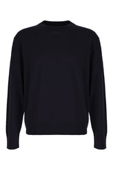 Midnight blue wool blend sweater -  | Wise